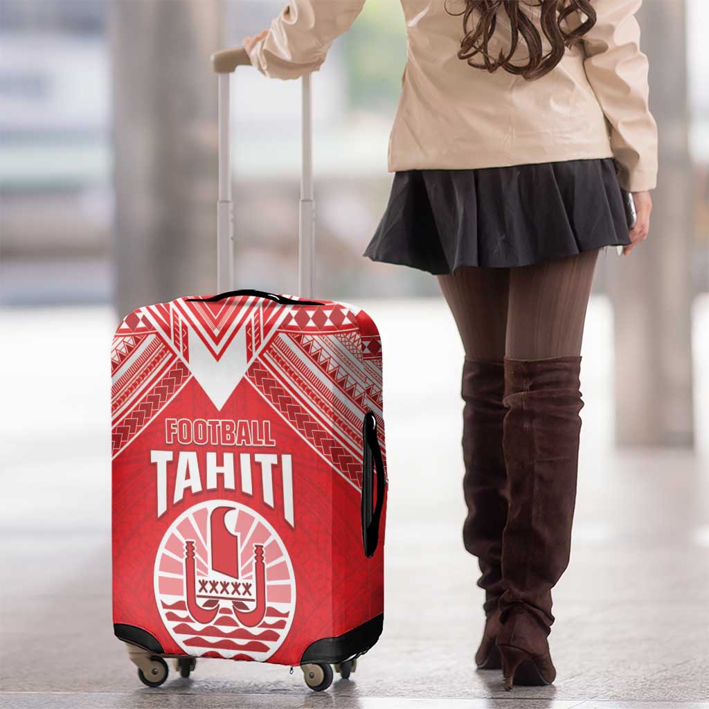 Tahiti Football Luggage Cover Coat Of Arms Polynesian Tribal Pattern