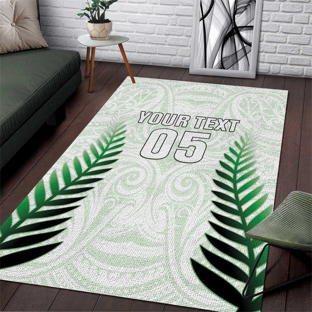 Custom New Zealand Fern Football Area Rug Simple Style