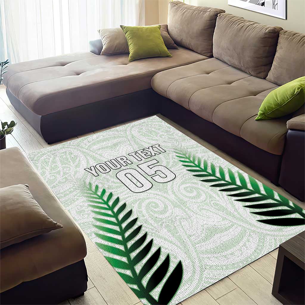 Custom New Zealand Fern Football Area Rug Simple Style