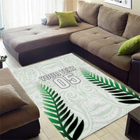 Custom New Zealand Fern Football Area Rug Simple Style