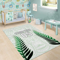 Custom New Zealand Fern Football Area Rug Simple Style