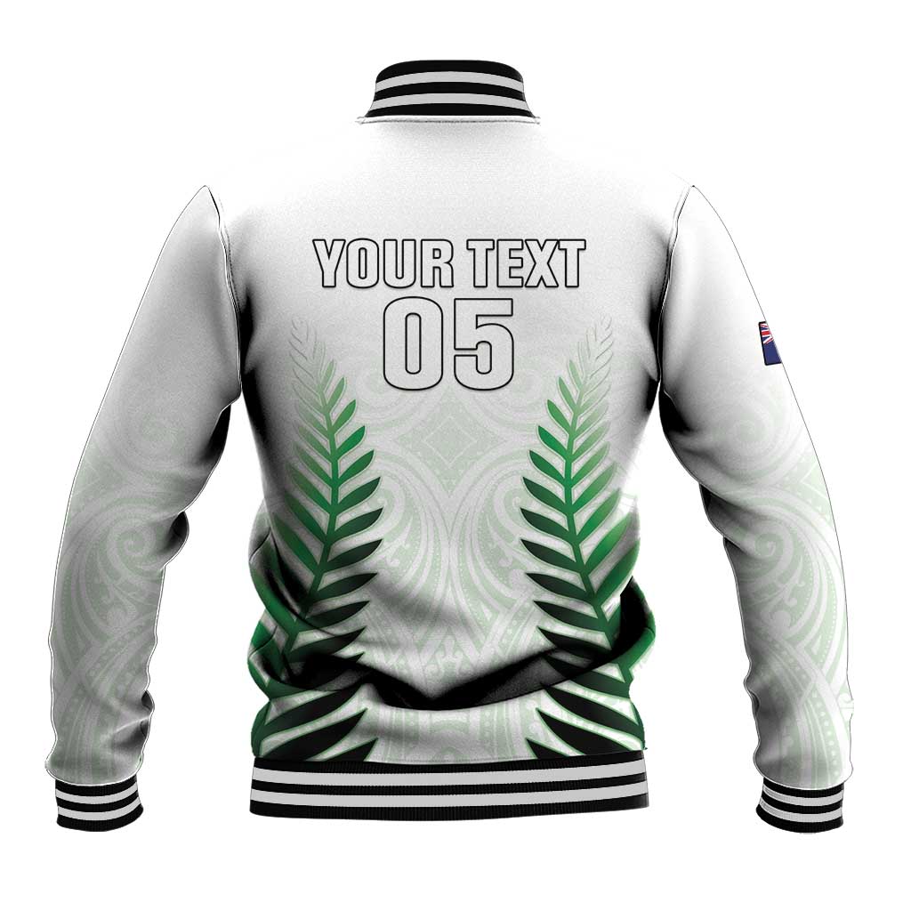 Custom New Zealand Fern Football Baseball Jacket Simple Style LT05 - Polynesian Pride