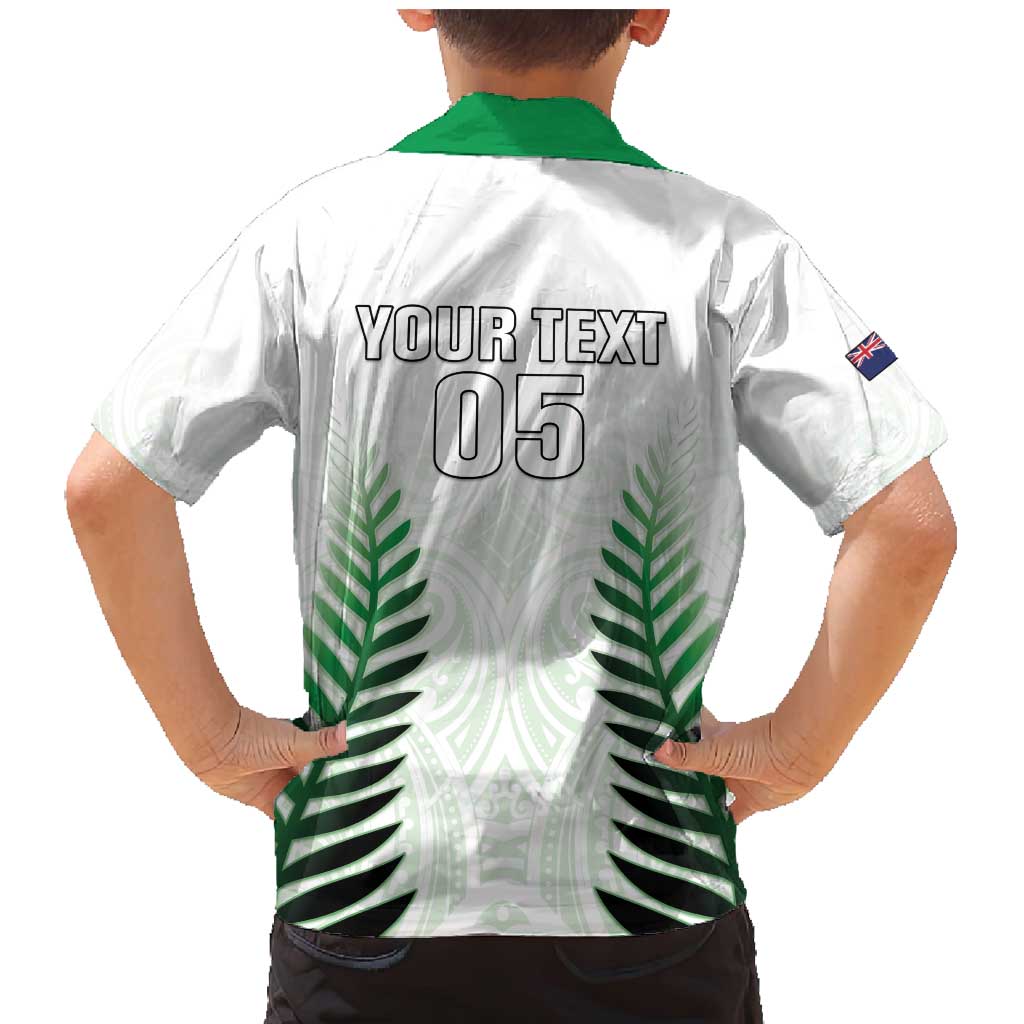 Custom New Zealand Fern Football Family Matching Mermaid Dress and Hawaiian Shirt Simple Style