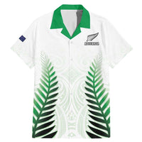 Custom New Zealand Fern Football Family Matching Mermaid Dress and Hawaiian Shirt Simple Style