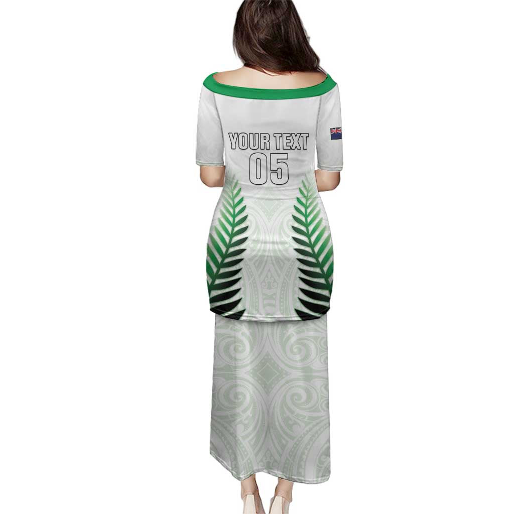 Custom New Zealand Fern Football Family Matching Puletasi and Hawaiian Shirt Simple Style