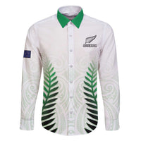 Custom New Zealand Fern Football Family Matching Short Sleeve Bodycon Dress and Hawaiian Shirt Simple Style