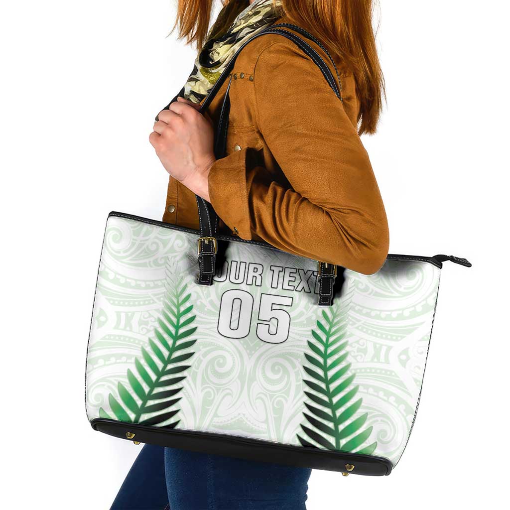 Custom New Zealand Fern Football Leather Tote Bag Simple Style