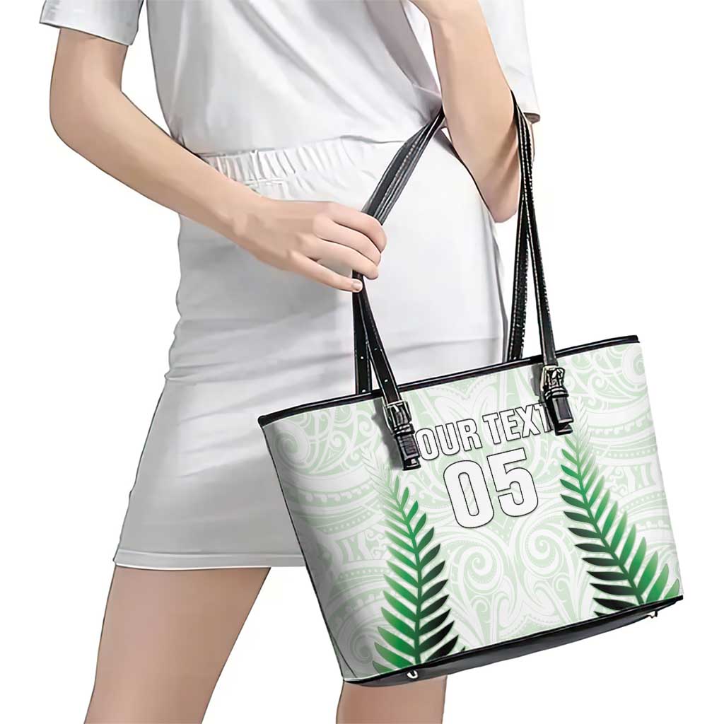 Custom New Zealand Fern Football Leather Tote Bag Simple Style