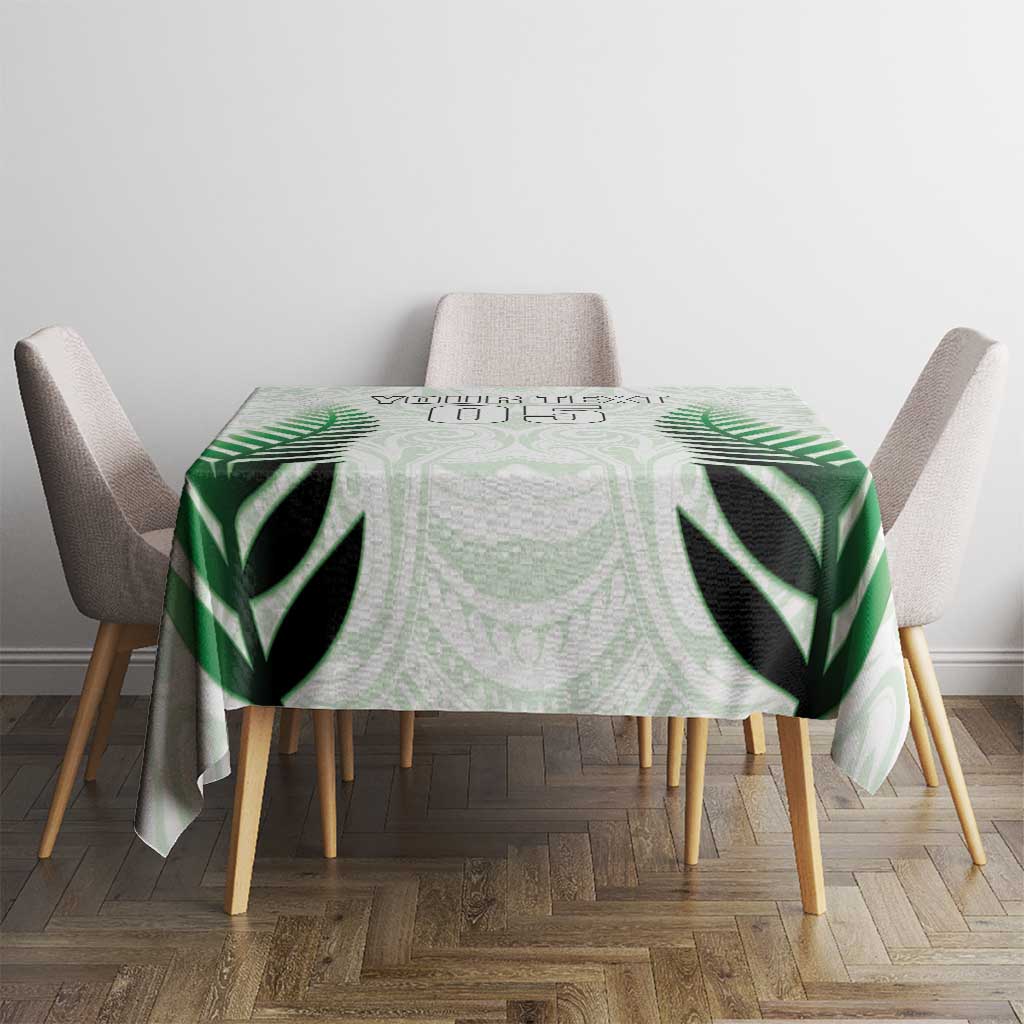 Custom New Zealand Fern Football Tablecloth Simple Style