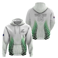 Custom New Zealand Fern Football Zip Hoodie Simple Style