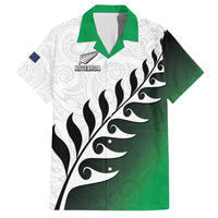 Custom New Zealand Football Family Matching Off The Shoulder Long Sleeve Dress and Hawaiian Shirt Go Aotearoa