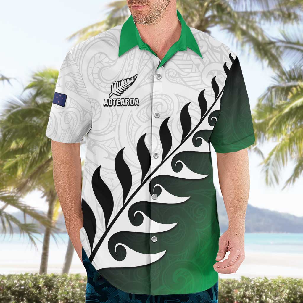 Custom New Zealand Football Hawaiian Shirt Go Aotearoa