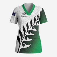 Custom New Zealand Football Scrub Top Go Aotearoa - Polynesian Pride