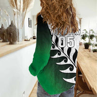 Custom New Zealand Football Women Casual Shirt Go Aotearoa