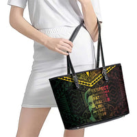 Happy Vanuatu Father Lini Day Leather Tote Bag