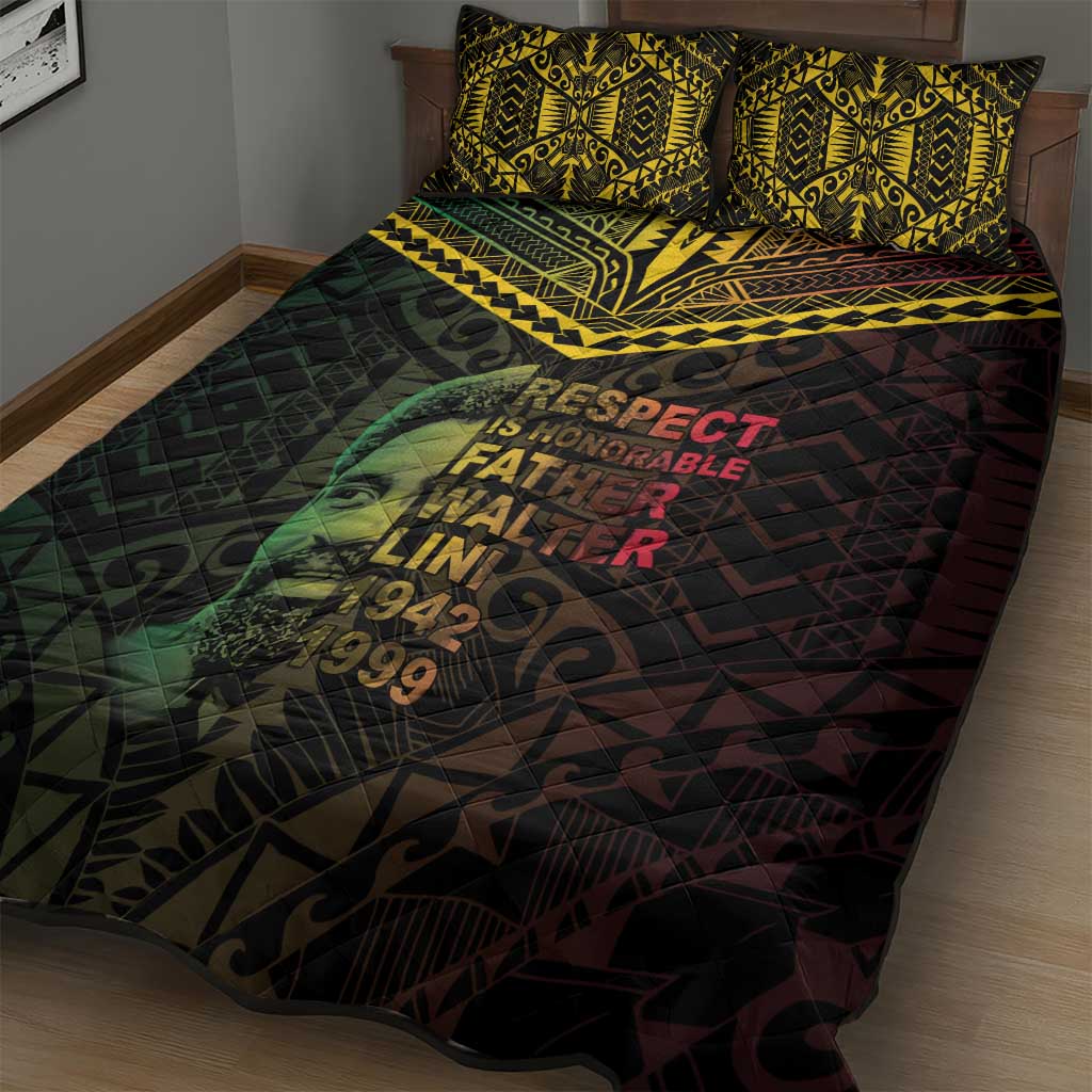 Happy Vanuatu Father Lini Day Quilt Bed Set