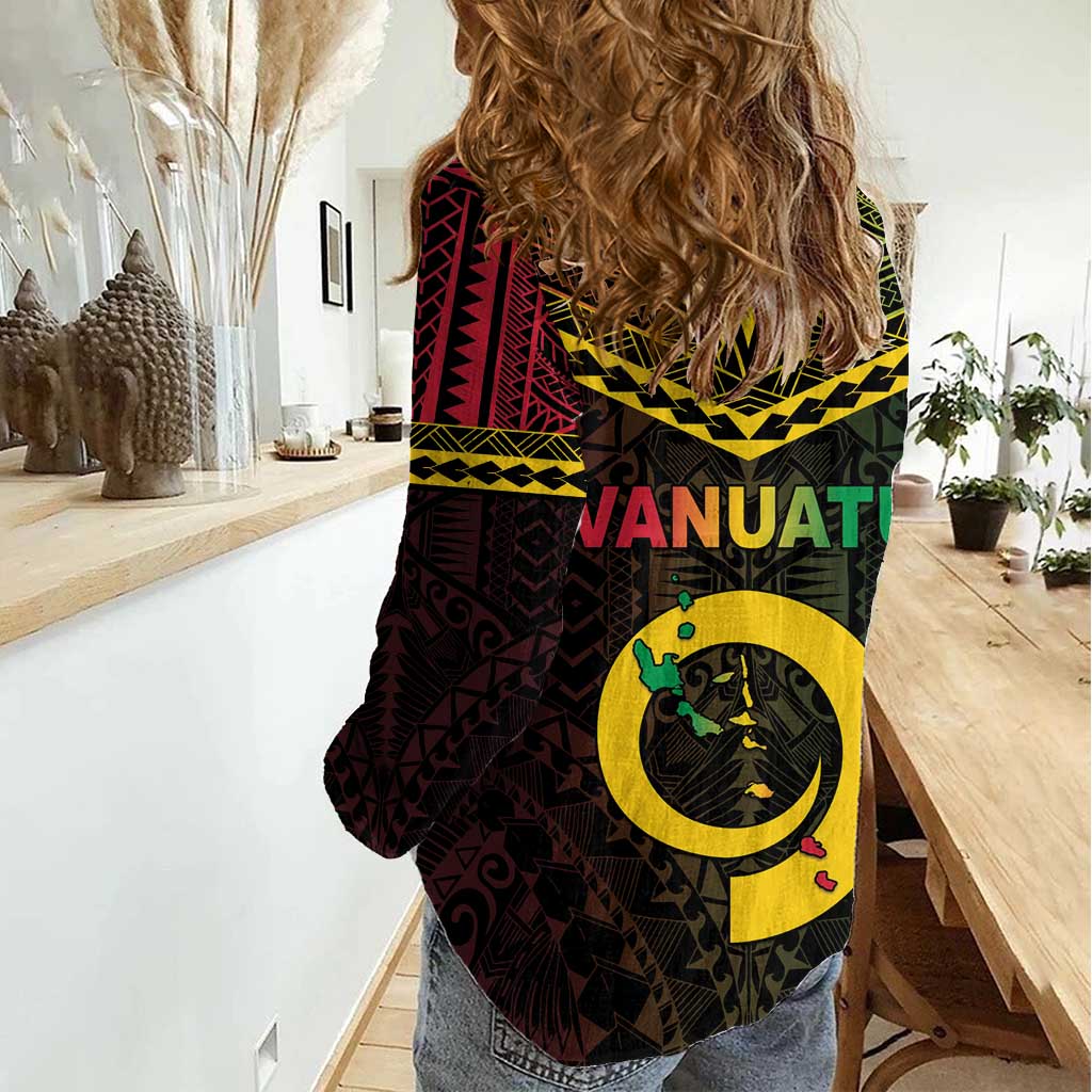 Happy Vanuatu Father Lini Day Women Casual Shirt