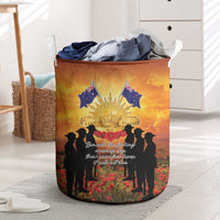 ANZAC Day Laundry Basket Remembrance Tribute Soldiers And Poppy Field