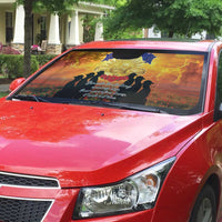 ANZAC Day Auto Sun Shade Remembrance Tribute Soldiers And Poppy Field LT05 - Polynesian Pride
