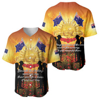 ANZAC Day Baseball Jersey Remembrance Tribute Soldiers And Poppy Field LT05 - Polynesian Pride