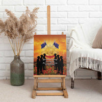 ANZAC Day Canvas Wall Art Remembrance Tribute Soldiers And Poppy Field LT05 - Polynesian Pride