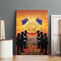 ANZAC Day Canvas Wall Art Remembrance Tribute Soldiers And Poppy Field LT05 - Polynesian Pride