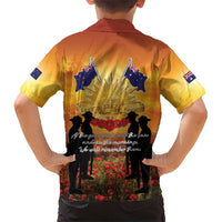 ANZAC Day Family Matching Long Sleeve Bodycon Dress and Hawaiian Shirt Remembrance Tribute Soldiers And Poppy Field