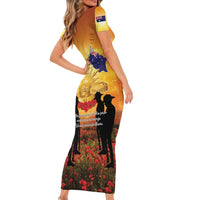 ANZAC Day Family Matching Short Sleeve Bodycon Dress and Hawaiian Shirt Remembrance Tribute Soldiers And Poppy Field