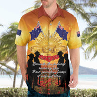 ANZAC Day Hawaiian Shirt Remembrance Tribute Soldiers And Poppy Field LT05 - Polynesian Pride