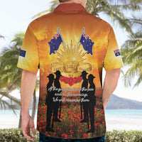 ANZAC Day Hawaiian Shirt Remembrance Tribute Soldiers And Poppy Field LT05 - Polynesian Pride