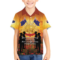 ANZAC Day Hawaiian Shirt Remembrance Tribute Soldiers And Poppy Field LT05 - Polynesian Pride