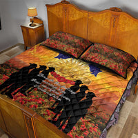 ANZAC Day Quilt Bed Set Remembrance Tribute Soldiers And Poppy Field LT05 - Polynesian Pride