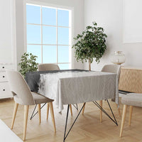 Hawaii Hibiscus Flowers Tablecloth Grayscale Polynesian Pattern