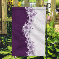 Hawaii Hibiscus Flowers Garden Flag Purple Polynesian Pattern