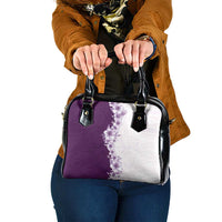 Hawaii Hibiscus Flowers Shoulder Handbag Purple Polynesian Pattern