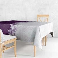 Hawaii Hibiscus Flowers Tablecloth Purple Polynesian Pattern