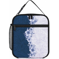 Hawaii Hibiscus Flowers Lunch Bag Blue Polynesian Pattern LT05 10.2 × 8.3 × 4.3 inch Blue - Polynesian Pride