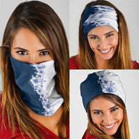 Hawaii Hibiscus Flowers Neck Gaiter Blue Polynesian Pattern