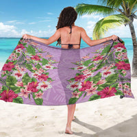 Hawaii Tropical Flowers Sarong Lavender Polynesian Tattoo Art