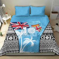 Fiji Day 2026 Bedding Set Masi Tapa Pattern With Palm Tree LT05 - Polynesian Pride
