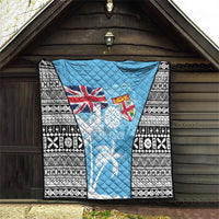 Fiji Day 2026 Quilt Masi Tapa Pattern With Palm Tree LT05 - Polynesian Pride