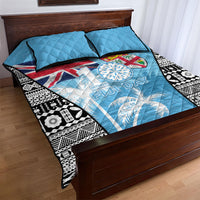 Fiji Day 2026 Quilt Bed Set Masi Tapa Pattern With Palm Tree LT05 - Polynesian Pride