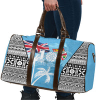 Fiji Day 2026 Travel Bag Masi Tapa Pattern With Palm Tree LT05 - Polynesian Pride