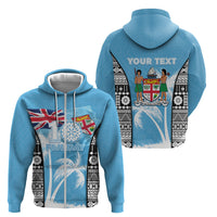 Personalised Fiji Day 2026 Zip Hoodie Masi Tapa Pattern With Palm Tree LT05 - Polynesian Pride
