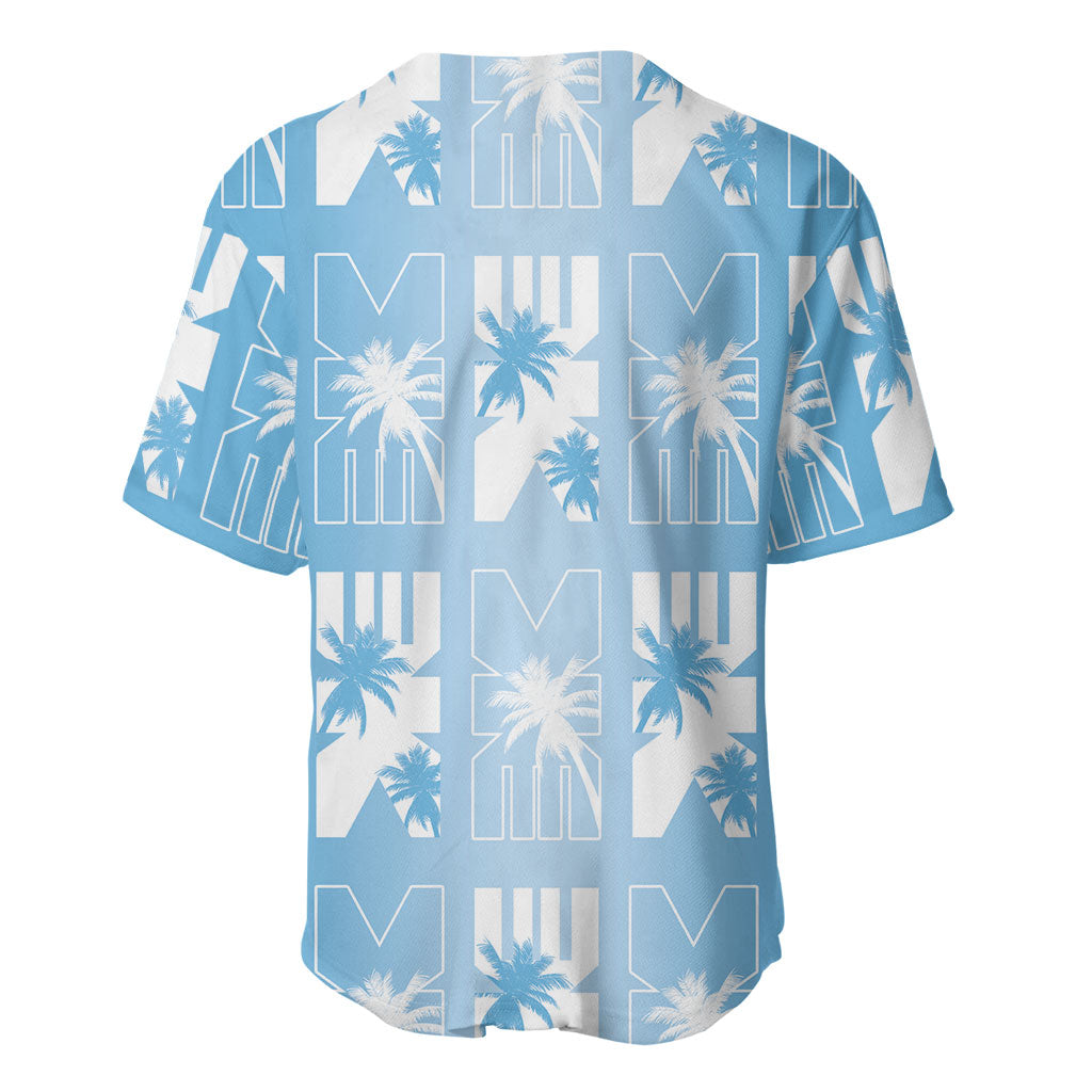Bula Fiji Baseball Jersey Blue Makare Masi Tapa Pattern LT05 - Polynesian Pride
