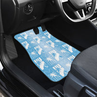 Bula Fiji Car Mats Blue Makare Masi Tapa Pattern LT05 - Polynesian Pride
