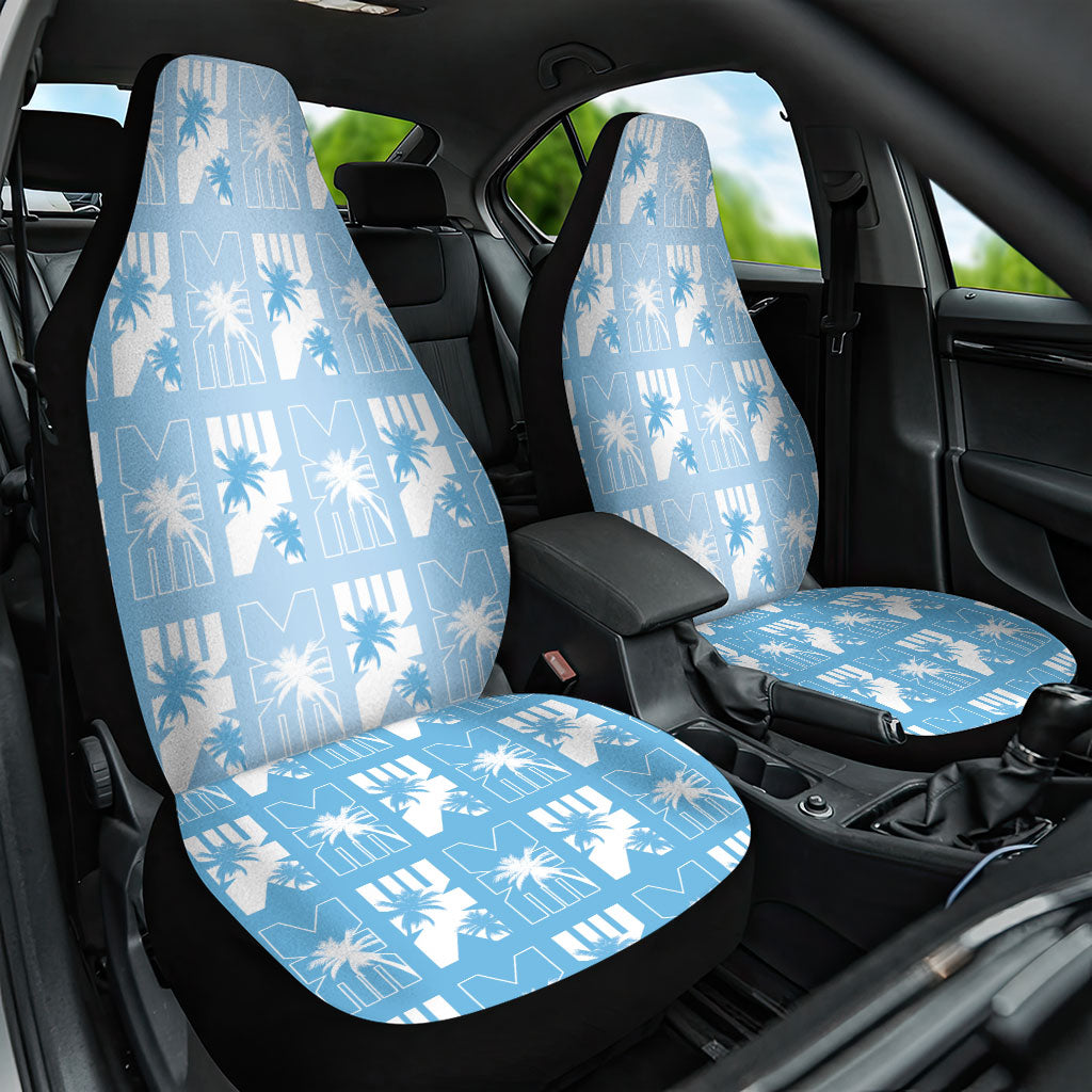 Bula Fiji Car Seat Cover Blue Makare Masi Tapa Pattern LT05 One Size Blue - Polynesian Pride