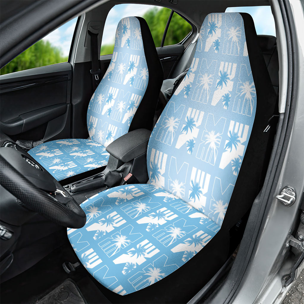 Bula Fiji Car Seat Cover Blue Makare Masi Tapa Pattern LT05 - Polynesian Pride