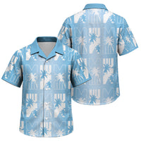 Bula Fiji Family Matching Summer Maxi Dress and Hawaiian Shirt Blue Makare Masi Tapa Pattern LT05 Son's Shirt Blue - Polynesian Pride