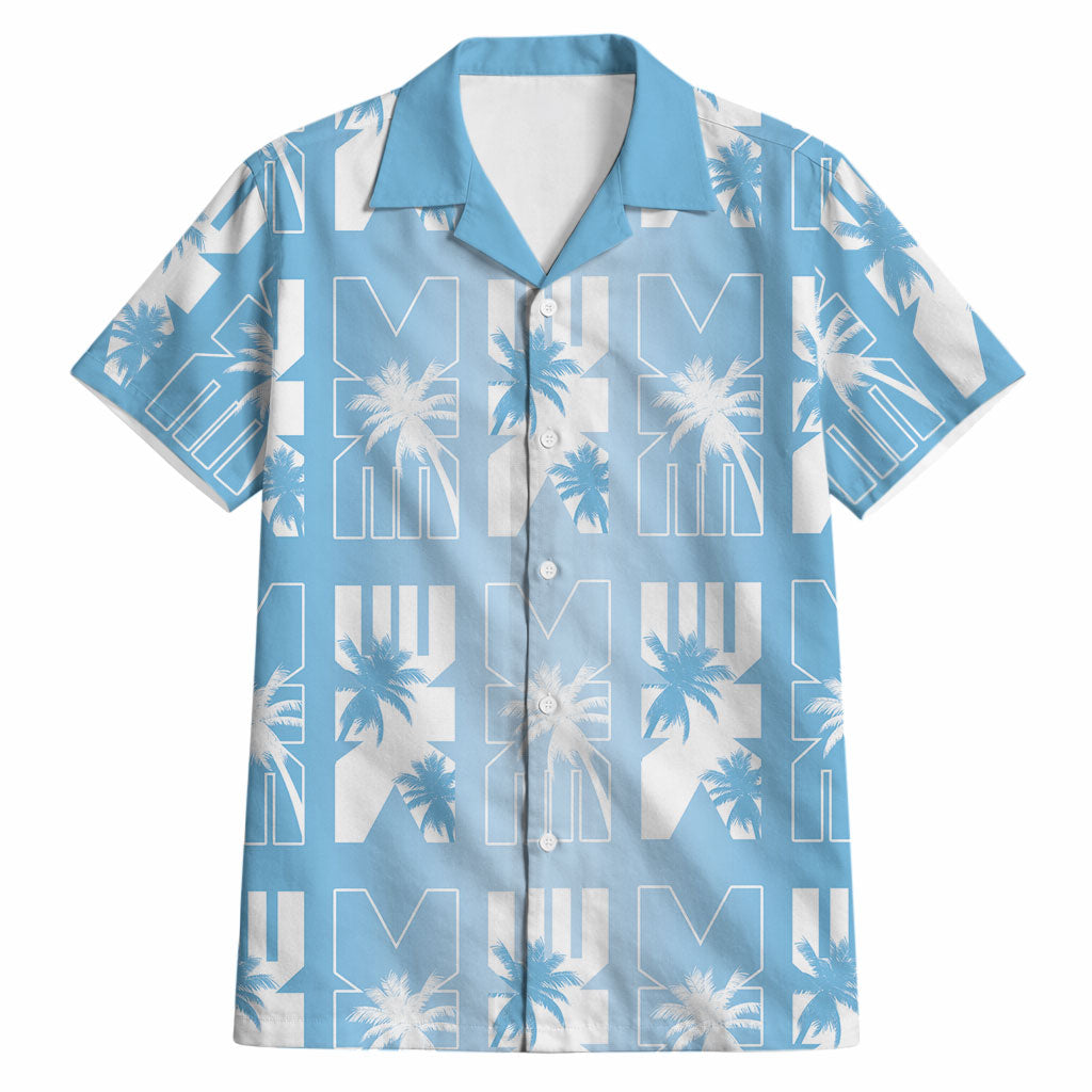 Bula Fiji Hawaiian Shirt Blue Makare Masi Tapa Pattern LT05 Blue - Polynesian Pride